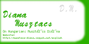 diana musztacs business card